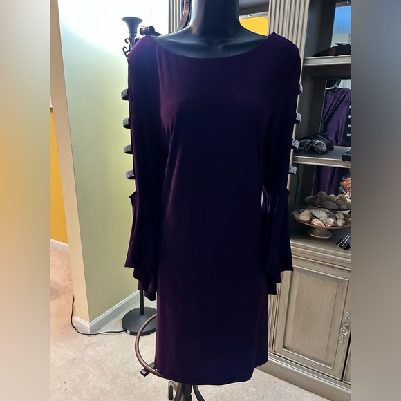 Rich purple dress by MSK size L - Picture 2 of 6